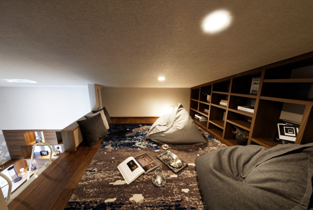 夏でも涼しい快適ロフト空間