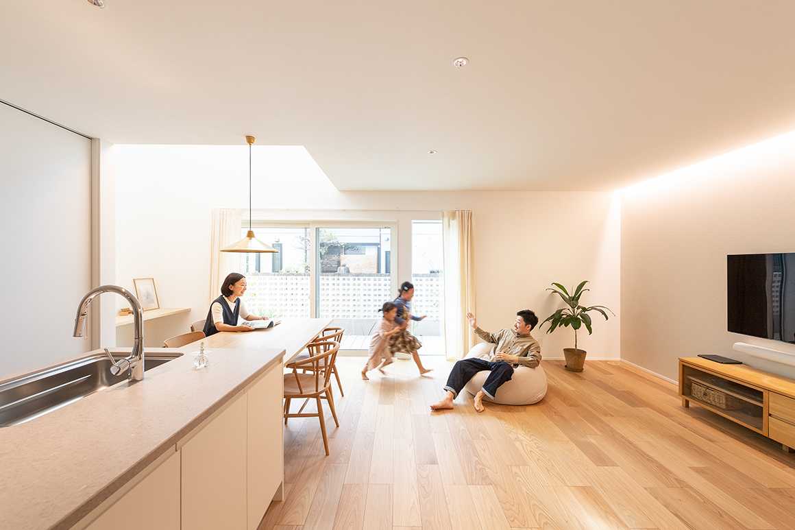 箕面市で建てる注文住宅 無垢材と自然素材の住宅