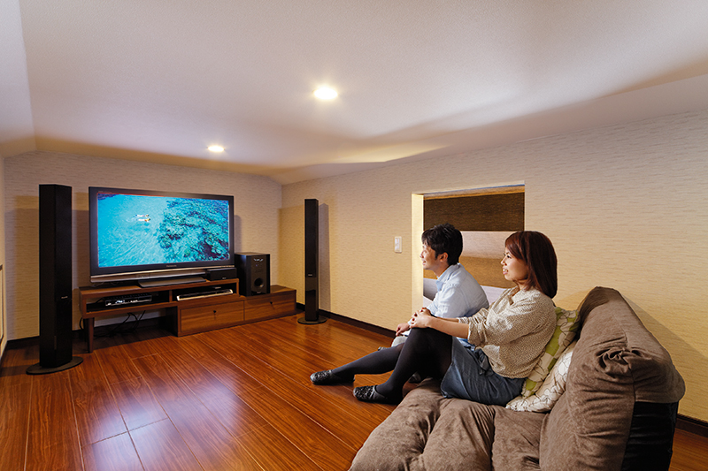 ロフトをアレンジしたミニシアター